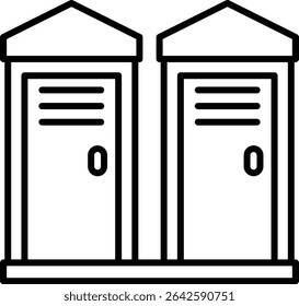 Portable bathroom vector icon. Can be used for printing, mobile and web applications.
