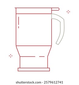 Portable Beverage Travel Mug Vector Icon Design