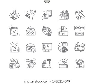 Portable Bluetooth Speaker Well-crafted Pixel Perfect Vector Thin Line Icons 30 2x Grid for Web Graphics and Apps. Simple Minimal Pictogram