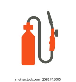 portable brazing cylinder flat icon illustration color