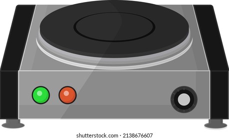 Portable burner, illustration, vector on a white background.