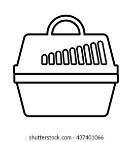 Portable cage for pets icon, outline style