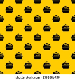 Portable cage for pets pattern seamless vector repeat geometric yellow for any design