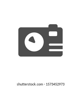 Portable camera glyph icon and photography concept