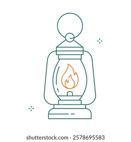 Portable Camping Lantern Vector Illustration Icon Design