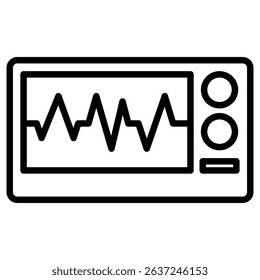 portable cardiogram icon Simple thin line stroke