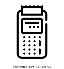 portable cash register line icon vector. portable cash register sign. isolated contour symbol black illustration