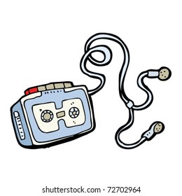 portable cassette player cartoon