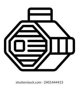 Portable cat kennel icon outline vector. Feline carrier box. Pet travel cage