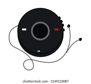 portable cd player icon isolated vector
