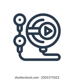 Portable CD Player Y2K Vector Icon Illustration