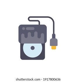 Portable Cd Rom icon in vector. Logotype