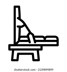 portable chair line icon vector. portable chair sign. isolated contour symbol black illustration