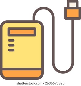 Portable Charger Filled Style Icon Design