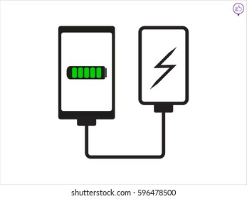 portable charger for your phone, icon, vector illustration eps10