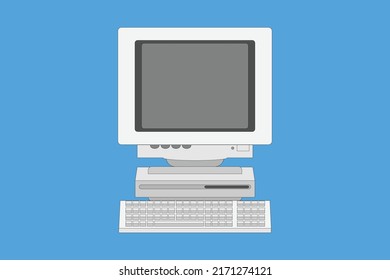 portable computer classic white color