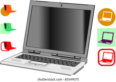 Portable computer clip-arts