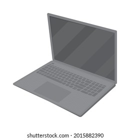 portable computer icon on white background