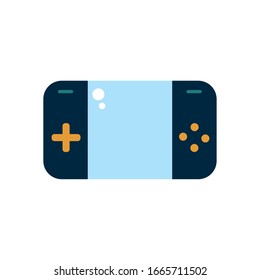 consola portátil diseño de iconos de estilo plano, videojuego de ocio tecnología de juegos entretenimiento obsesión digital y estilo de vida Ilustración vectorial