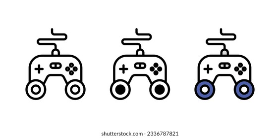 Tragbare Konsolensymbole mit weißem Hintergrund, Stockillustration