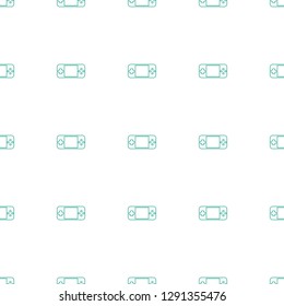 portable console icon pattern seamless white background. Editable line portable console icon. portable console icon pattern for web and mobile.
