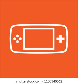 Portable console icon, stock vector illustration, EPS10. 