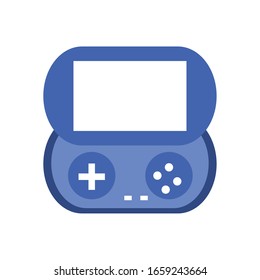 diseño de icono de estilo de consola portátil, videojuego de juegos de ocio tecnología de juegos de entretenimiento obsesión digital y estilo de vida Ilustración vectorial