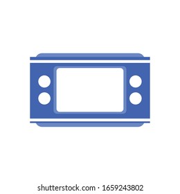 portable console line style icon design, videogame play leisure gaming technology entertainment obsession digital and lifestyle theme Vector illustration