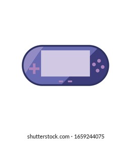 portable console line style icon design, videogame play leisure gaming technology entertainment obsession digital and lifestyle theme Vector illustration