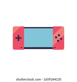portable console line style icon design, videogame play leisure gaming technology entertainment obsession digital and lifestyle theme Vector illustration