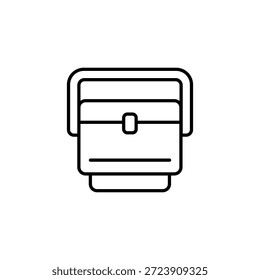 Contorno portátil da caixa do refrigerador ícone do curso ao ar livre equipamento