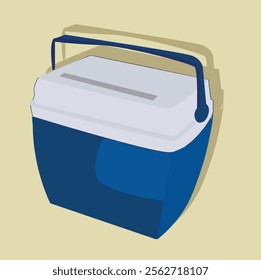 Portable cooler icon. ice box sign business concept.