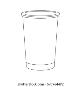 portable cup disposable beverage fresh icon