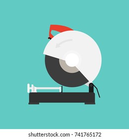 Portable Cut off power tool flat vector design