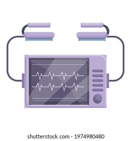 Portable defibrillator icon. Cartoon of Portable defibrillator vector icon for web design isolated on white background