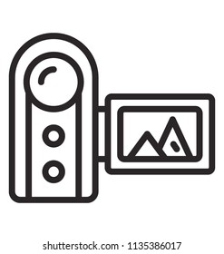 
A portable device with small screen and buttons showing an idea of handycam 
