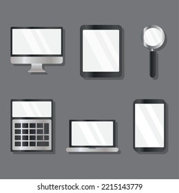 portable devices mockups icon set