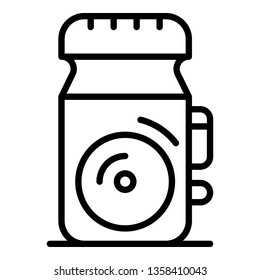 Portable dictaphone icon. Outline portable dictaphone vector icon for web design isolated on white background