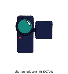 Portable digital camcorder icon vector illustration graphic design