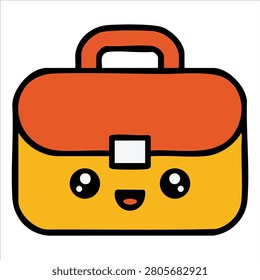 Portable Document Carrier With Zipper Vector For Travel And Commuter Illustrations