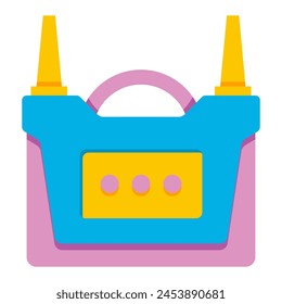 Portable electric balloon pump vector cartoon illustration isolated on a white background.