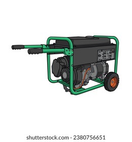 Portable Electric Generator engine, converts mechanical energy to electrical energy.