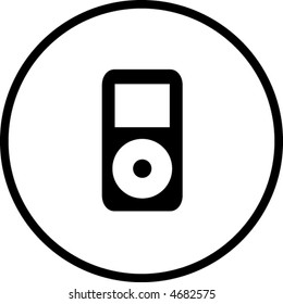 portable electronic music player symbol