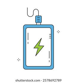 Portable Energy Backup Power Vector Icon Design