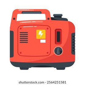 Portable energy generating equipment vector illustration