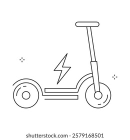 Portable E-Scooter Sustainable Transport Vector Icon Design