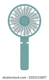 Portable fan. Handheld fan. Vector.