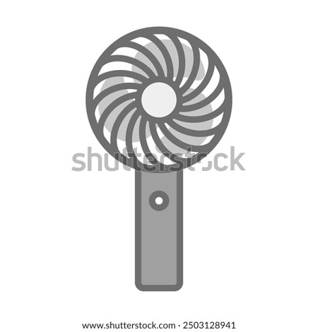 Portable fan icon. Handheld mini fan icon. Vector.