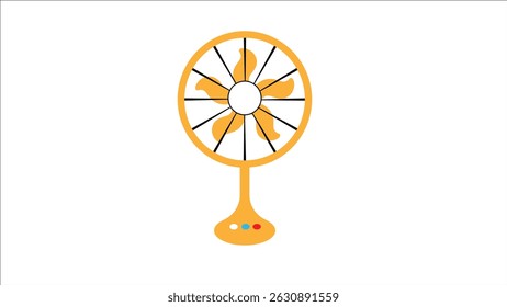 Ventilador portátil no fundo branco