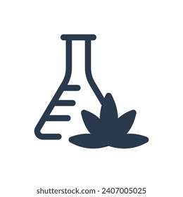 Ilustración de iconos de vectores de frasco portátil para soluciones medicinales en marcha